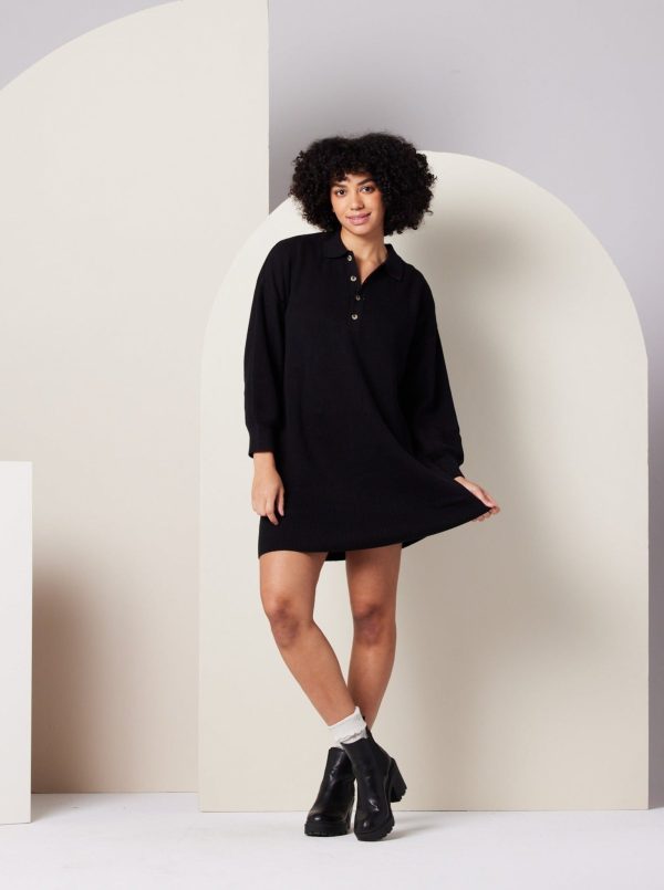 Griffin Sweater Dress - Black - Image 4