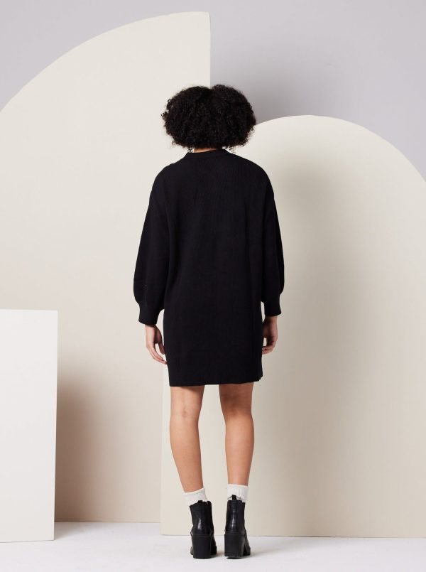 Griffin Sweater Dress - Black - Image 3