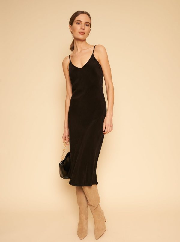 Freya Slip Dress - Black