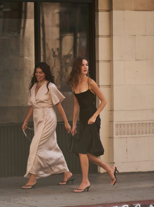 Lola Wrap Dress - Champagne - Image 6