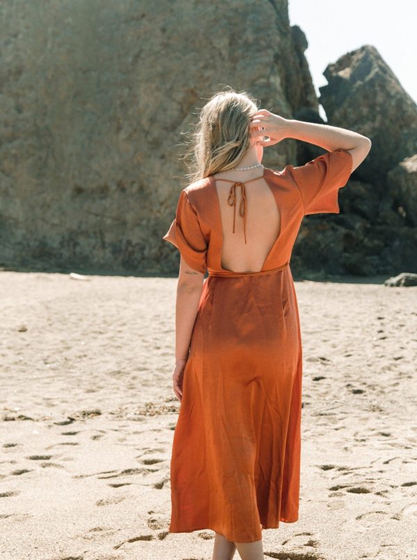 Lola Wrap Dress - Rust - Image 2