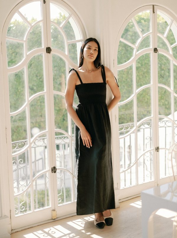 Sophie Dress - Black Linen - Image 5