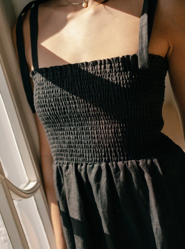 Sophie Dress - Black Linen - Image 6
