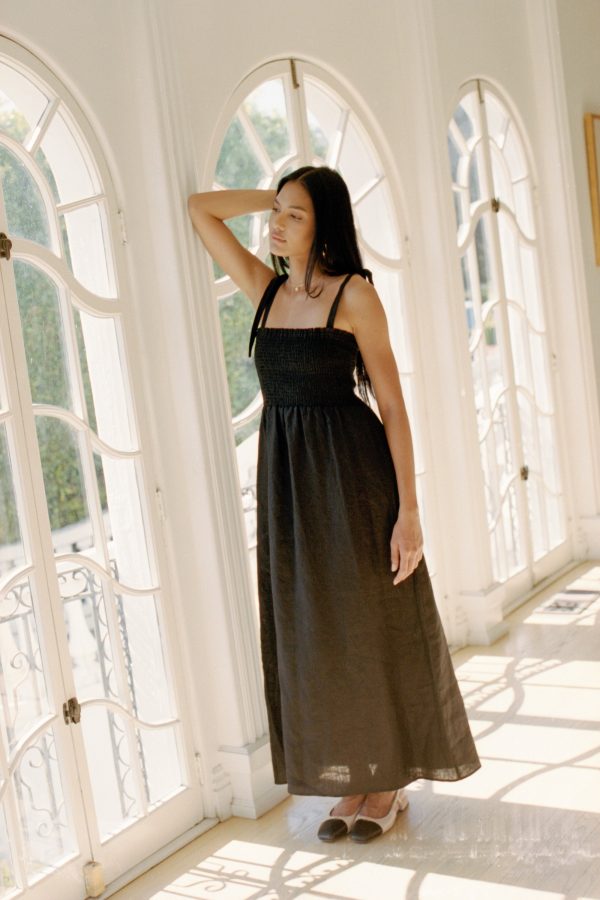 Sophie Dress - Black Linen - Image 7
