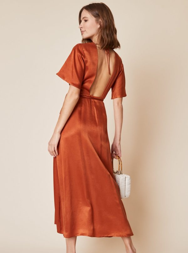 Lola Wrap Dress - Rust - Image 11