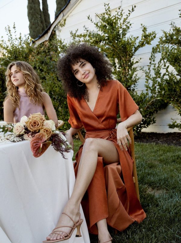 Lola Wrap Dress - Rust - Image 8