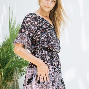 Flora Mini Dress - Night Bloom
