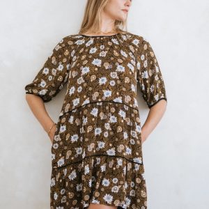 Clover Mini Dress - Black Dahlia